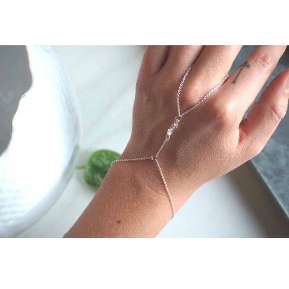 Made to Order: Herkimer Diamond Hand Chain Jewelry
